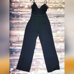 Charlotte Russe Lace Wide Leg Jumpsuit Size S
